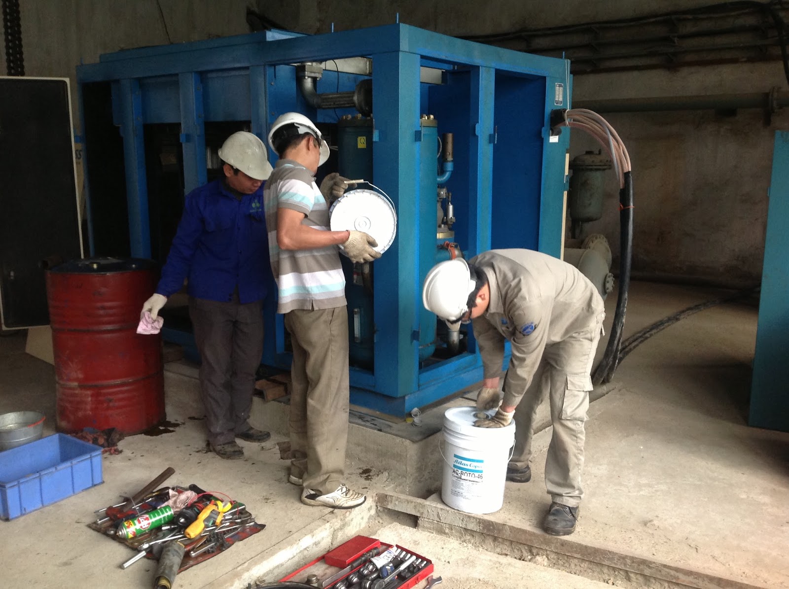 Lich trình bảo trì bảo dưỡng máy nén khí trục vít Kobelco